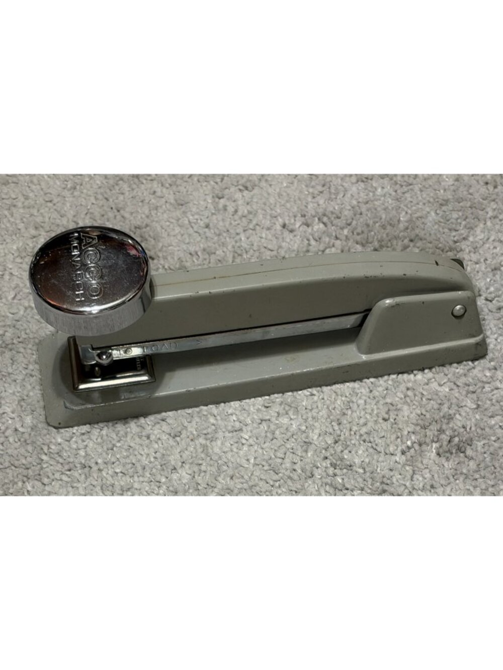 Vintage ACCO Monarch No. 1 Metal Desktop Stapler Gray Made in Japan Works